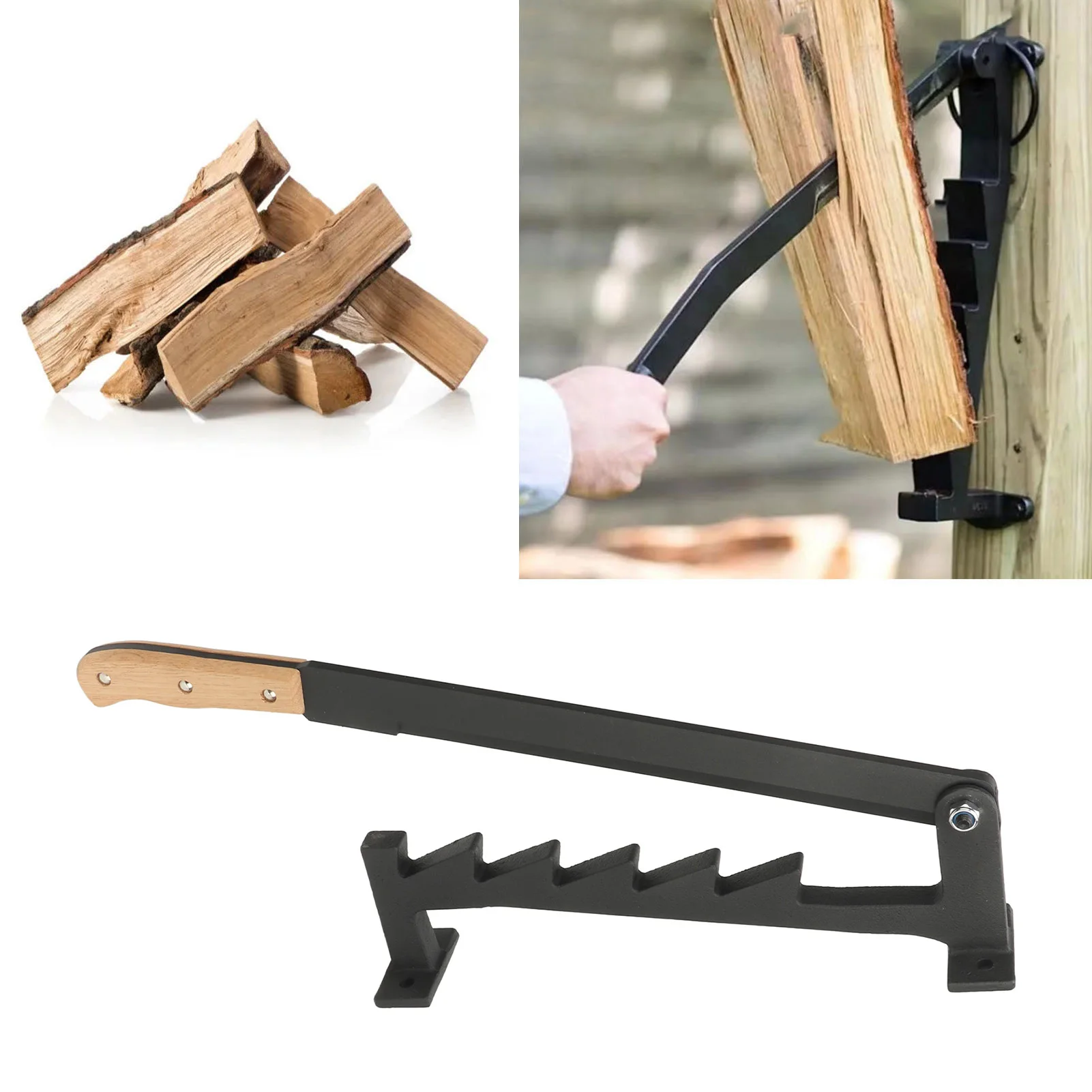 Wall Mounted Kindling Splitter for Wood High Manual Firewood Kindling Cutter Log Splitter Cracker for Indoor Outdoor Camping