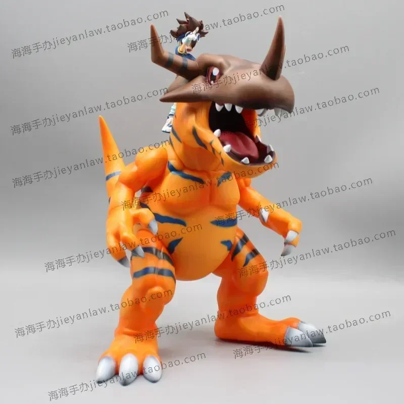 

New Japan Anime Digital Monster Greymon & Taichi Yagami Figure Toys 30cm Dinosaurs Model Larger Ornaments Birthday Gifts