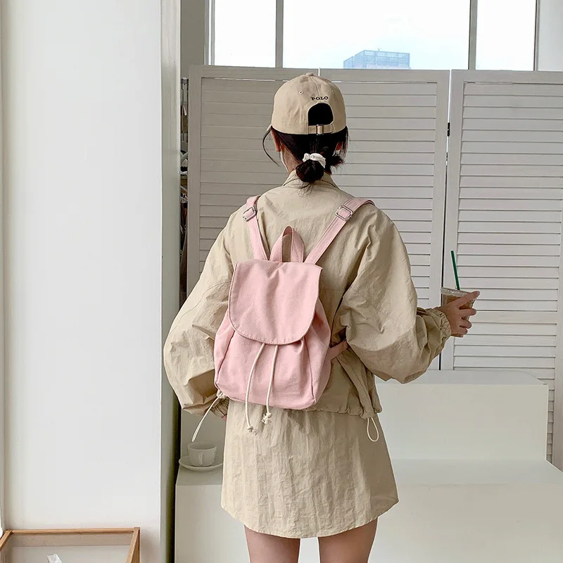 Boys And Girls School Bag 2023 New Fashion Women Small Student Backpack Canvas Female Shoulder Bag Travel Backpack For Womens