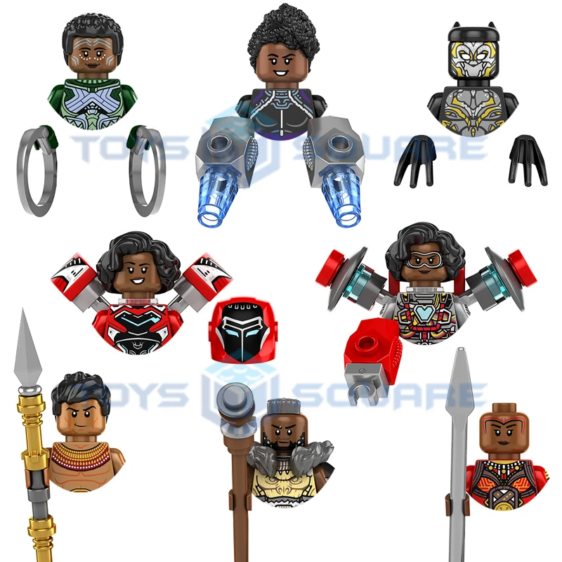 

The Shuri Black Ironheart Mk2 Panther Okoye Namor McKenzie Nakia Riri Williams M'Baku Model Blocks MOC Bricks Set Toys KF6178