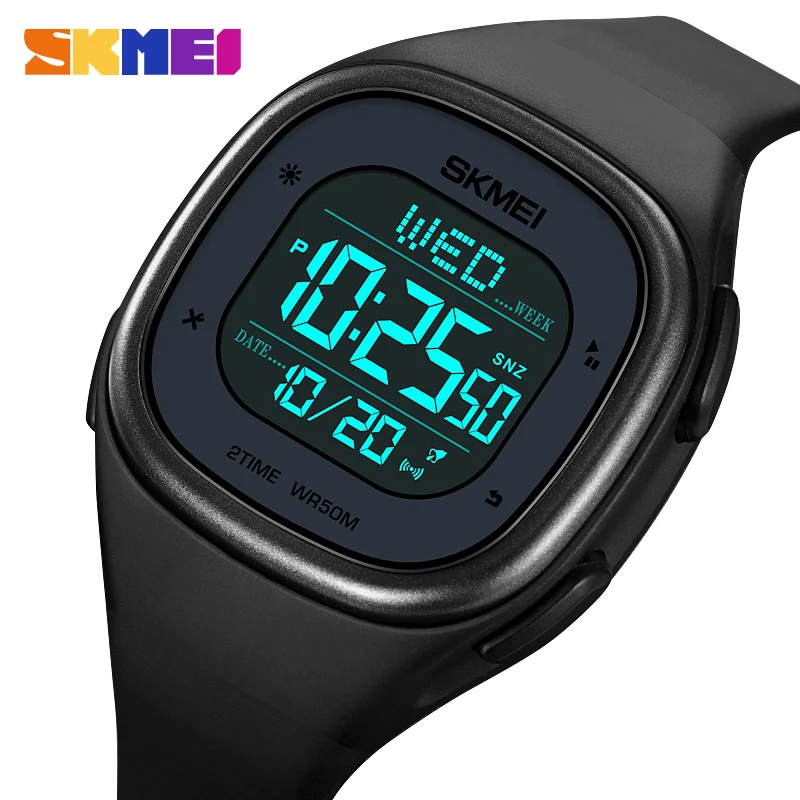 SKMEI Fashion Sport Watch For Men Dual Time Stopwatch LED Digital Wristwatch Waterproof Military Electronic Male Clock Relogio green time m9 electronic alarm clock speaker multifunctional bedside radio desktop charging bluetooth audio eu plug