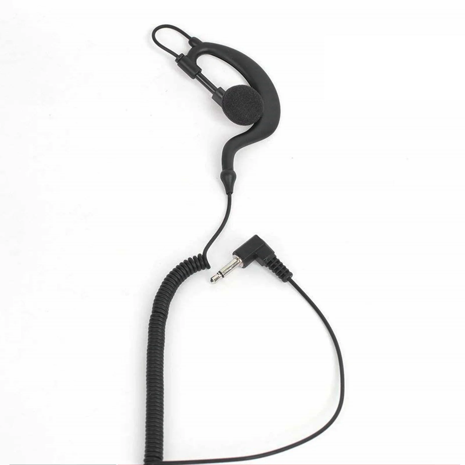 2.5mm Ear Hook Headset for Walkie Talkie Single Ear Radio Earpiece with Clip Single Earphone with Coiled Cable 5