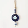 Evil Eye Wall Hanging Lucky Eye Glass Evil Eye Gifts Turkish Eye Nazar House Protection Macrame Decor Rearview Mirror Pendant 3