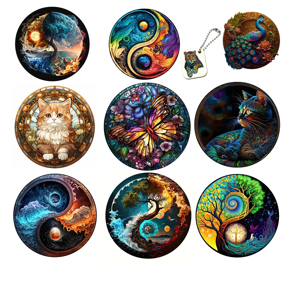 TaiChi Iq Puzzles Wood Board Games for The Whole Family Learning and Education Action Figures Craft Toys Jigsaw Wooden Puzzle