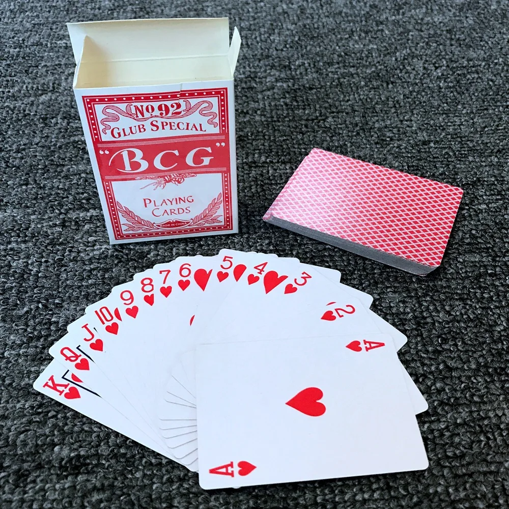 Casino Poker Magic Playing Card 52 + 2 Joker Deck Plastic Coat Coated Playing Cards Game 63*88mm Paper