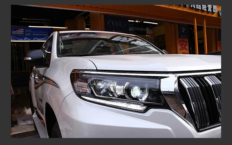Car Head Lights Parts For New Prado 2018 2019 Cruiser LED Front Headlight Replacement DRL Daytime light Projector Facelift