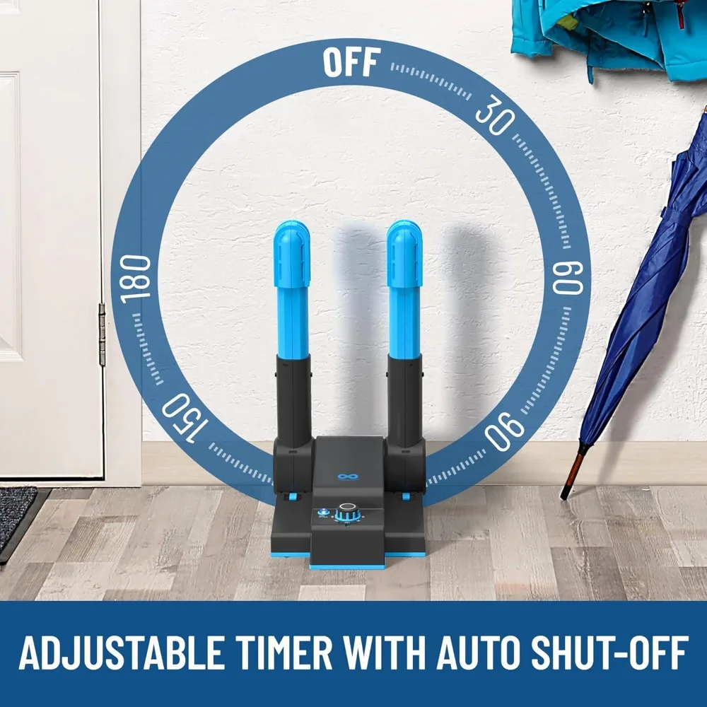 Foldable & Compact Boot Dryer & Boot Warmer with Timer, Fast 2-Hour Drying, Quiet Operation, Heavy-Duty Shoe Dryer–2 Tube Design 4