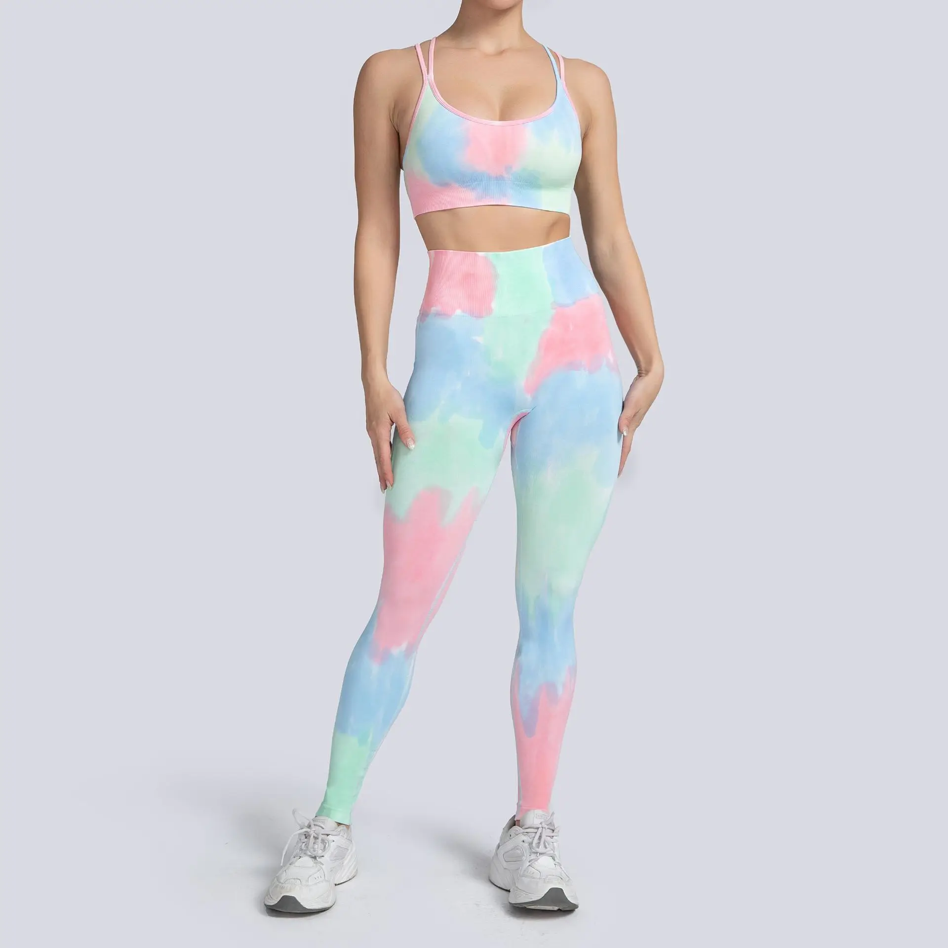 2Pc Verde - Conjunto Largo Deportivo Tie Dye