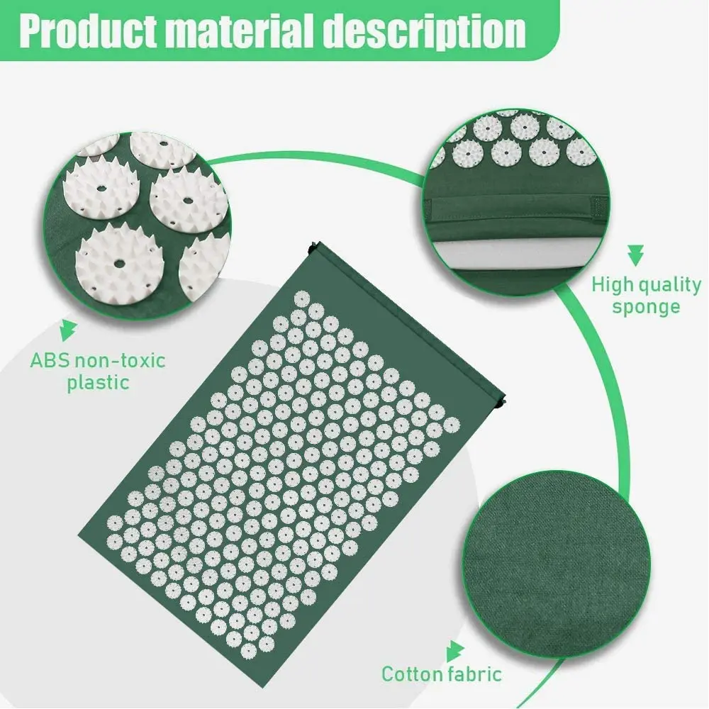 Massage Acupressure Mat Head Neck Back Foot Cushion Pillow Spike Yoga Mat Anti-stress Needle Massager Acupuncture pad massage pillow
