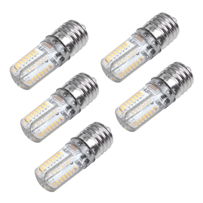 

5X E17 Socket 5W 64 LED Lamp Bulb 3014 SMD Light Warm White AC 110V-220V