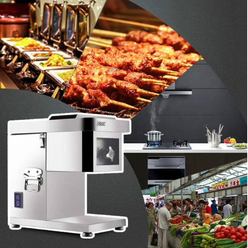 

110~220V Meat Slicer Drawer Meat Cutter Machine Stainless Steel Potato Radish Slicing Machine Vegetable Cutter Electric Slicer