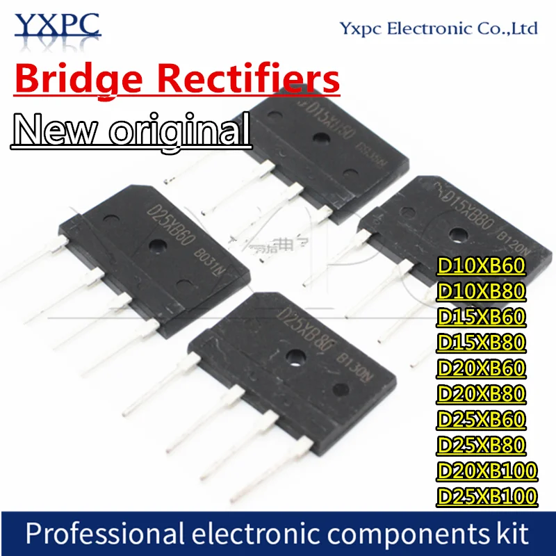 5pcs Bridge Rectifiers D10xb60 D10xb80 D15xb60 D15xb80 D20xb60 D20xb80
