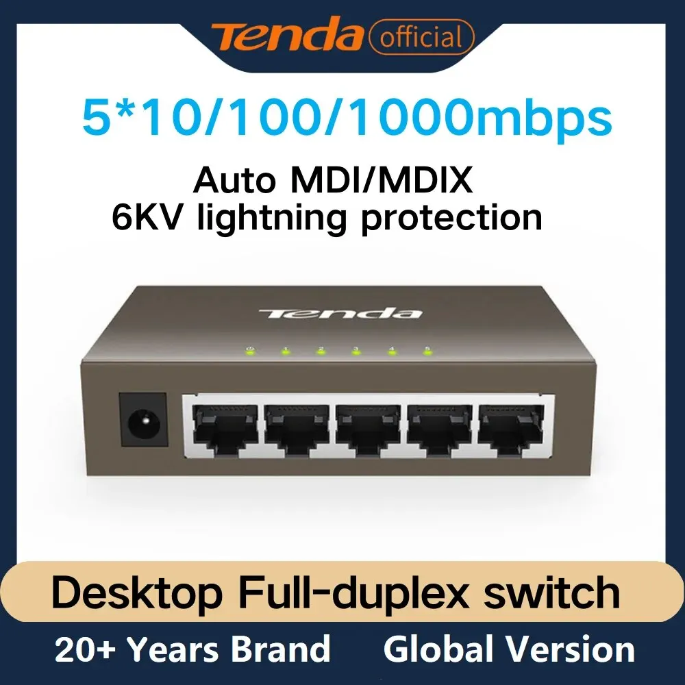 Tenda Poe Switch 5 Porte Switch Di Rete Gigabit Psexpd Gigabit Poe Porte Lavoro Telecamera Di Sorveglianza Ip Smart Poe Switch