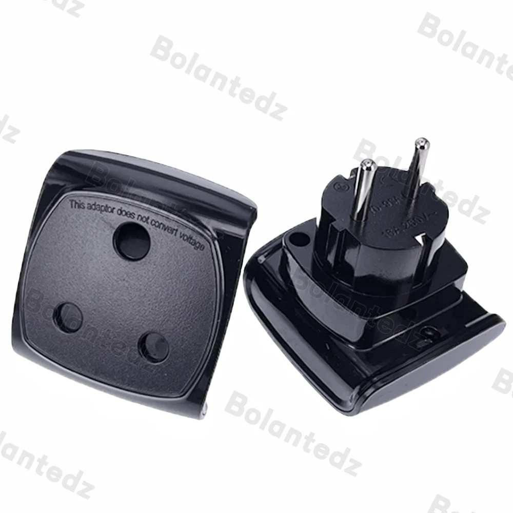 Plug Adapter Power Adapter EU Plug Adapter Large South African to EU 4.8mm pins Travel Adapter Converter 16A South Africa AC Power Outlet Socket Connector