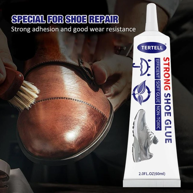 2 Pcs Clear Shoe Repair Adhesive Low Odor Strong Adhesive Soft Resin Shoe  Glue For Fixing Worn Shoes Or Boots