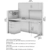 Office in an Hour Straight Cubicle Desk with Storage, Drawers, and Organizers | Modern Computer Table Set with Privacy Panels 6