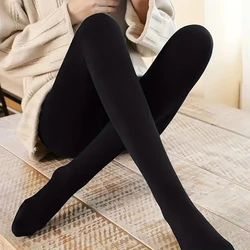 Slim-Fit Thermal Opaque High-Waisted Leggings - One Size (Black)