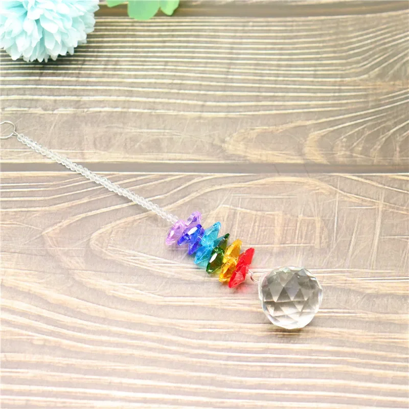 1PC Rainbow Sun Catcher Prism Butterfly Water Droplets Crystal Ball Pendant Aurora Refraction Streamer DIY Wedding Hanging Decor