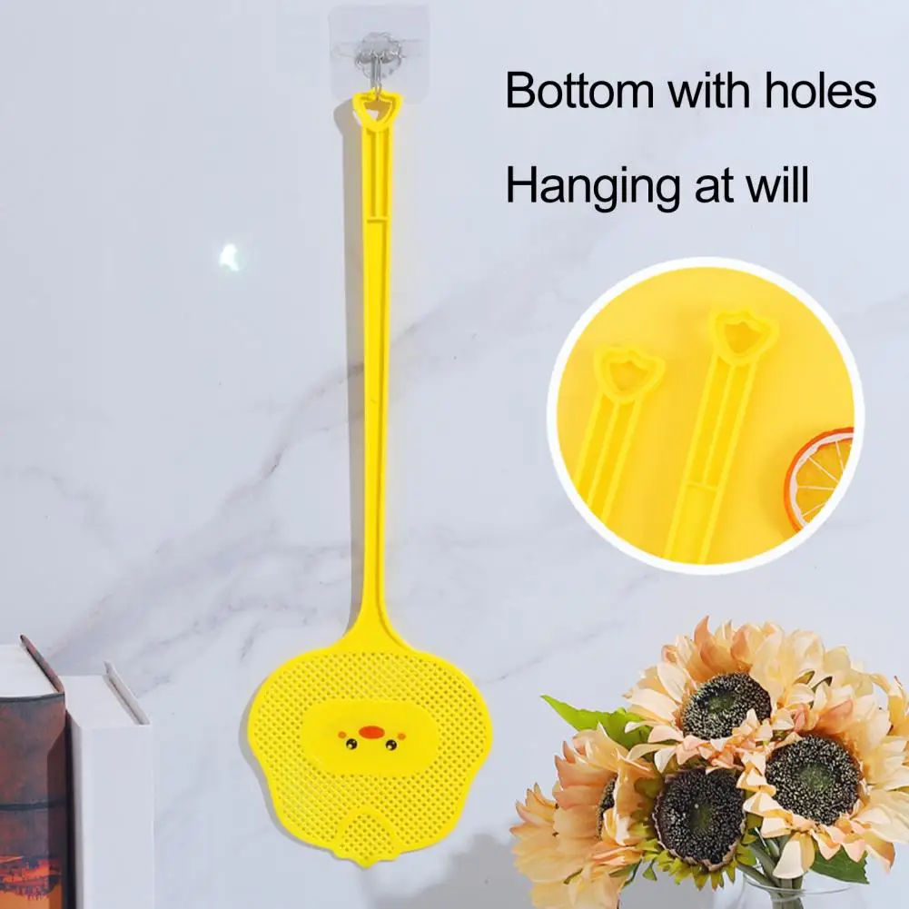 

Sturdy Fly Swatter Effective Long Handle Fly Swatters for Indoor Outdoor Use 2pcs Cartoon Shape Fly Racket Vibrant Colorful