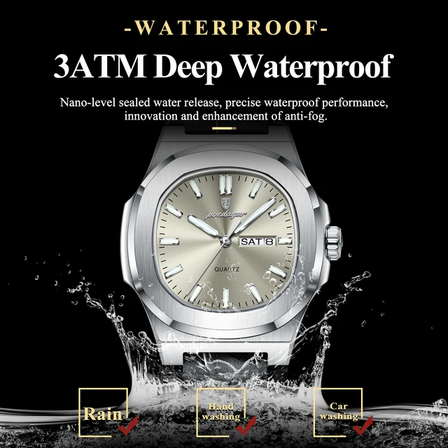 POEDAGAR High Quality Watch For Men Luxury Luminous Waterproof - Image 3
