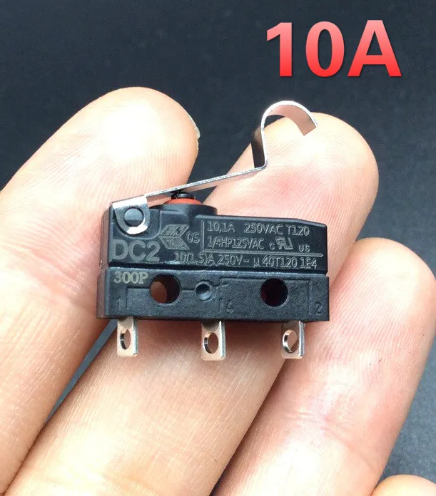DB2C-A1RB ZF Roller Lever Micro Switch, Solder Terminal, 10.1 A @ 250 V Ac, SPDT