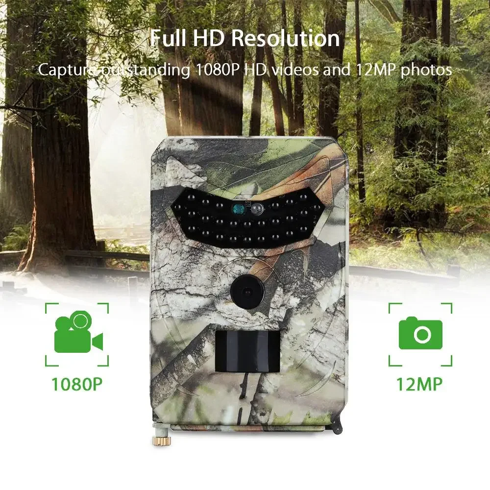 Tensdarcam PR-100 Hunting Camera 12MP Photo Trap 1080P Video Wildlife Trail Cameras 940NM Night Vision Outdoor Waterproof IP56