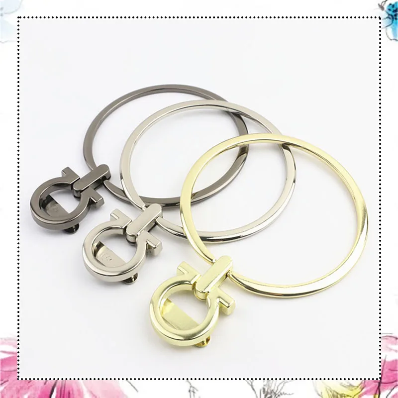 

6Pcs 88mm Diecast Metal Flat O Ring Bag Handle Buckle Women Handbag Strap Clothes Decorative Clasp Loop DIY Hardware Accessories
