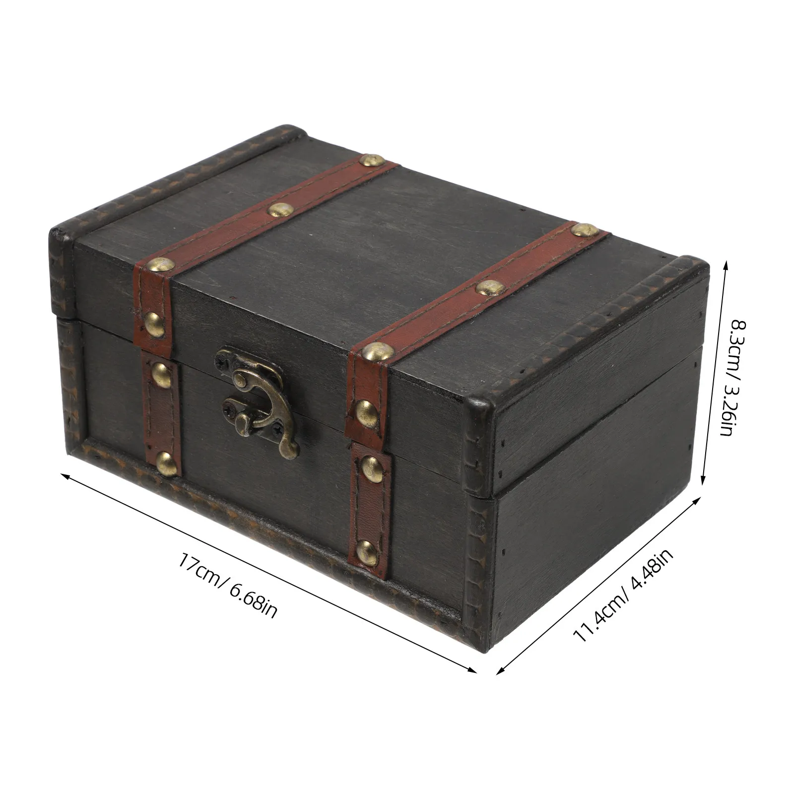 장 나무 보관함 빈티지 기념품 상자 (보석류, 장신구, 편지 보관용) 남성용 홈데코 스타일 팔찌 정리함