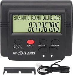 Advanced Call Blocker with LCD Display for Landline Phones, Large Capacity 4000 - Number Memory (Black)
