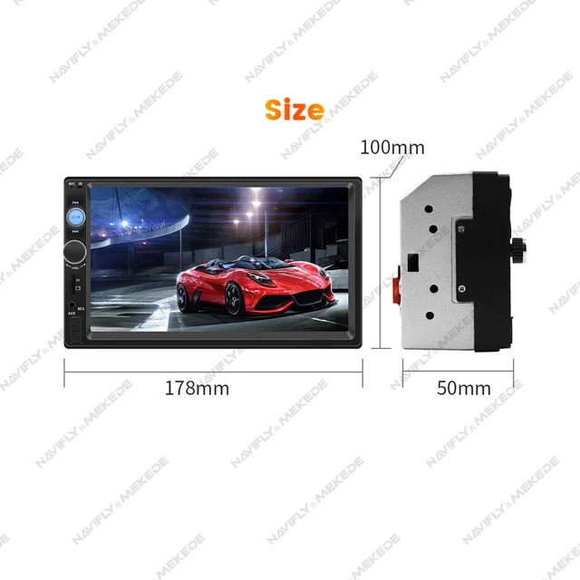 7 Inch HD Touch Screen Intelligent System Car Multimedia MP5 Player For Universal Support Back-up Camera SWC Mirror Link AUX-In - Image 6