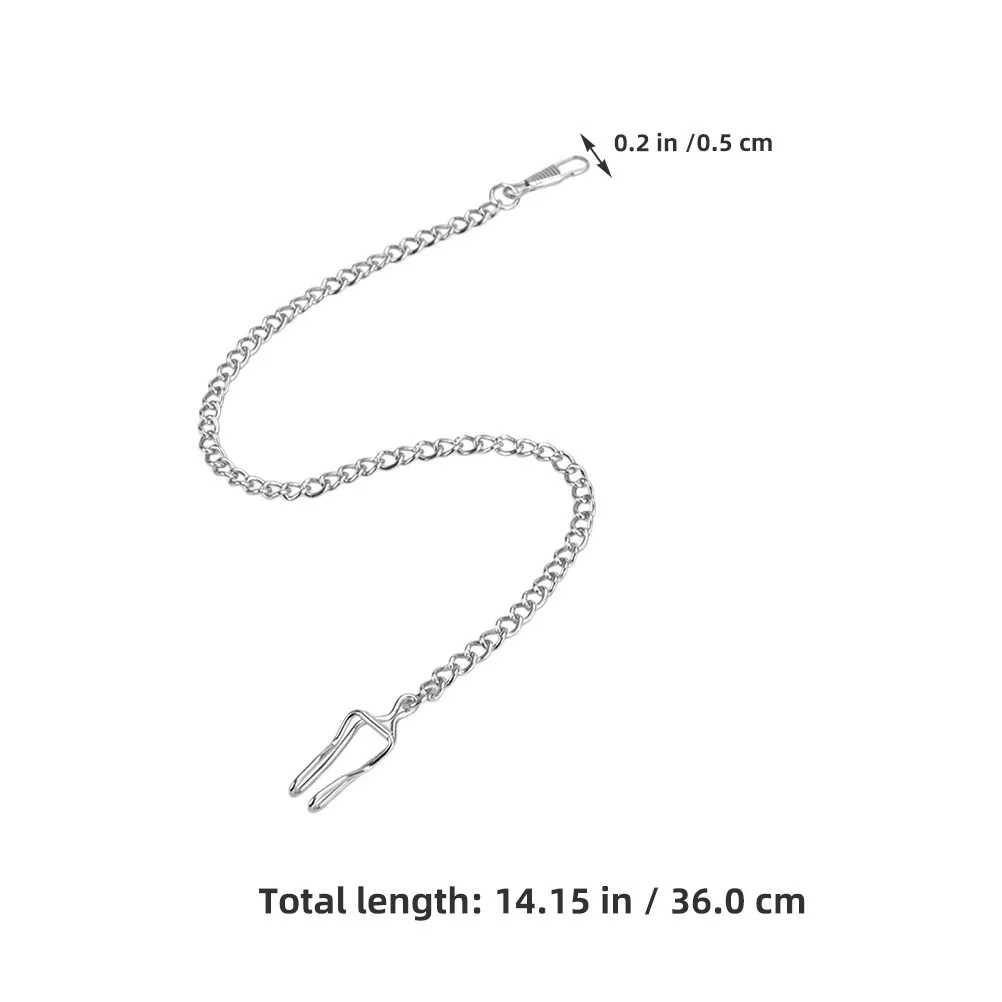 2pcs 포켓 시계 체인 남성용 클래식 금속 교수형 체인 조정 가능한 지갑 청바지 벨트 펜던트 Diy 쥬얼리 만들기 용품