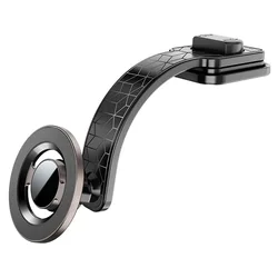 Rotating Magnetic Car Phone Mount with Large Screen Display and Dashboard Compatibility (Black)