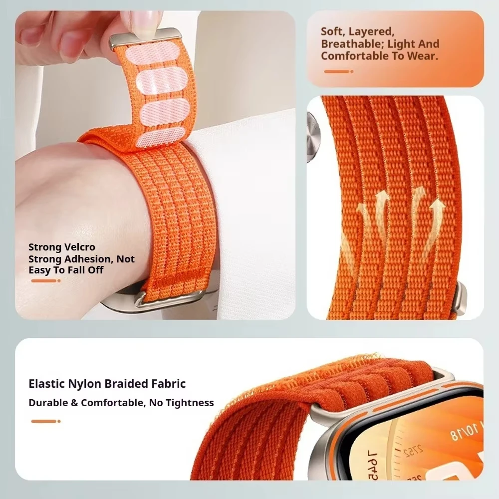 Sports Nylon Braided Loop Strap - Comfortable Bracelet Accessory