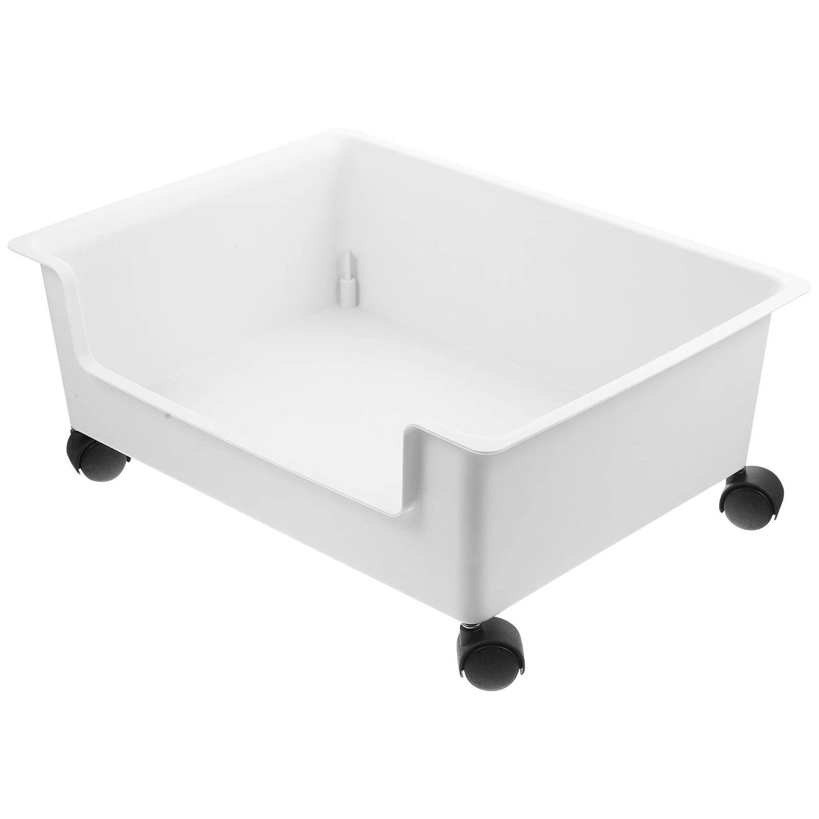 1pcs Wheeled Storage Box Space Saving Classroom Organizer Student Bin Storage Organizer With Wheels Plastic Crate Children