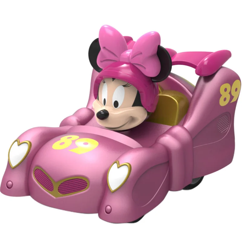 thumbnail image 1 of Coche inercial Disney Mickey Mouse de 13 cm, modelo de simulación de coche de tracción trasera con Minnie, Donald Duck, Daisy, Goofy, juguetes de entrenamiento de interés para niños, 1 of 5