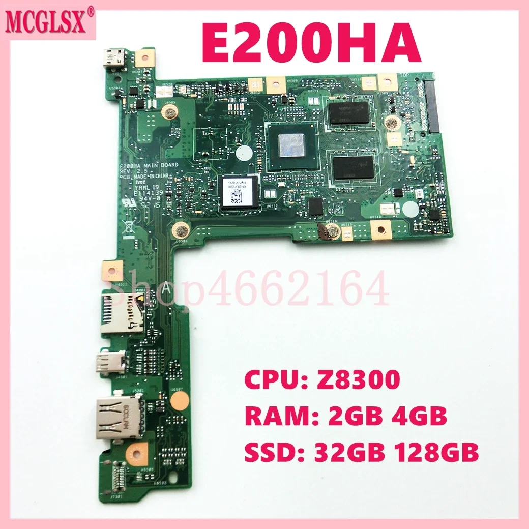 E200HA with Z8300 CPU 2GB-RAM 32G 128G SSD Mainboard For ASUS