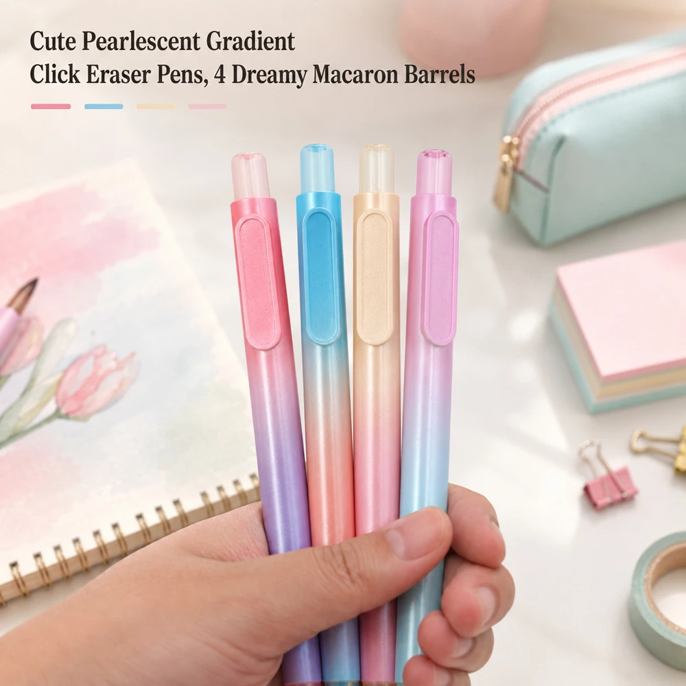 Set Creativo di Gomme a Forma di Penna con 10 Ricariche Sostituibili, per Scuola, Schizzi, Pittura, Scrittura, Accessori per Cancellare - immagine 4