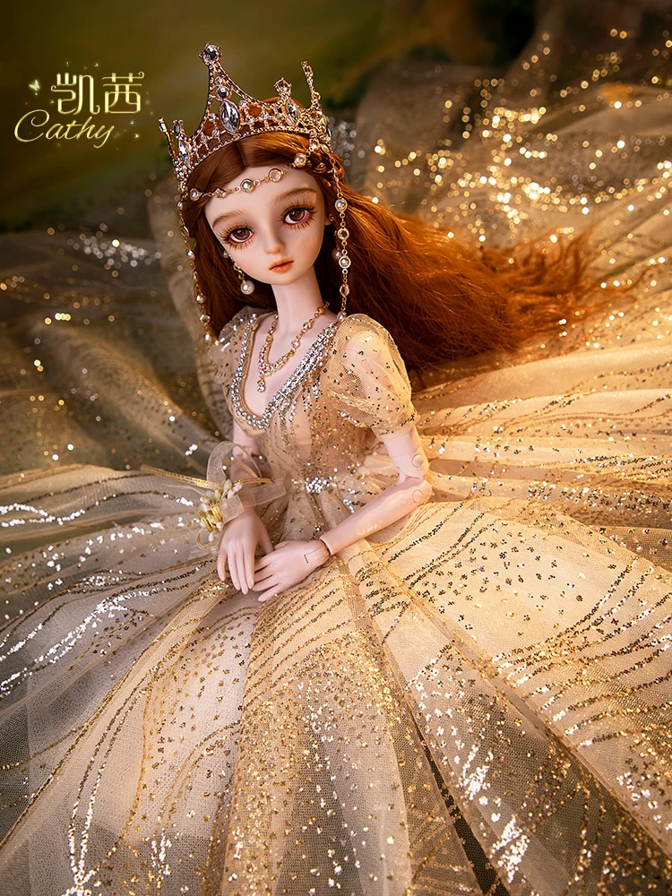Handmade 1/3 Bjd Doll Full Set 60cm 24 Inch Crowned Queen Princess