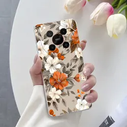 Luxury Clear Silicone Phone Case with Floral Design for ForZTE Nubia V70 Max (TM2701)