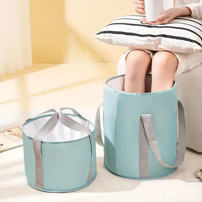 Portable Collapsible Foot Bath Basin 1pc with Handles Perfect for Soaking Feet Traveling Camping and Outdoor Activities