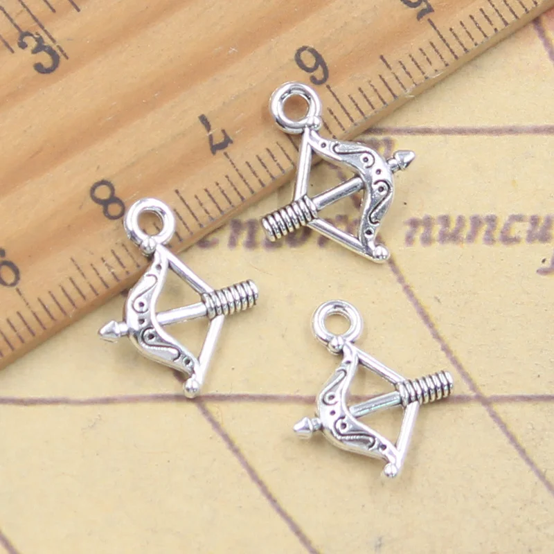 20pcs 매력 큐피드의 활 화살표 16x14mm 골동품 실버 컬러 펜던트 DIY 수제 티베트 보석 만들기