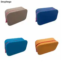 Portable Waterproof Silicone Cosmetic Bag Soft Stationery Storage Bag Zipper Pouch 1