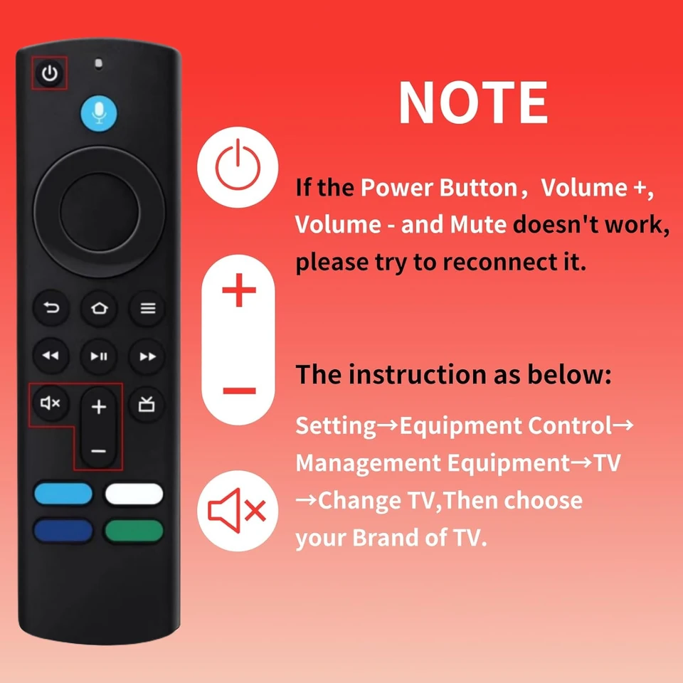 Mando Voz Repuesto AMZ Smart TV - Compatible Con Stick, Cube Y Televisiones