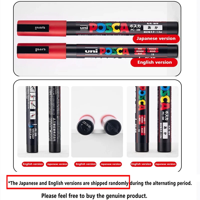 Posca 1pcs Acrylic Marker Professional Water-based Non-toxic Drawing Colors Pen, Art Student Artist Graffiti Japanese Stationery 6