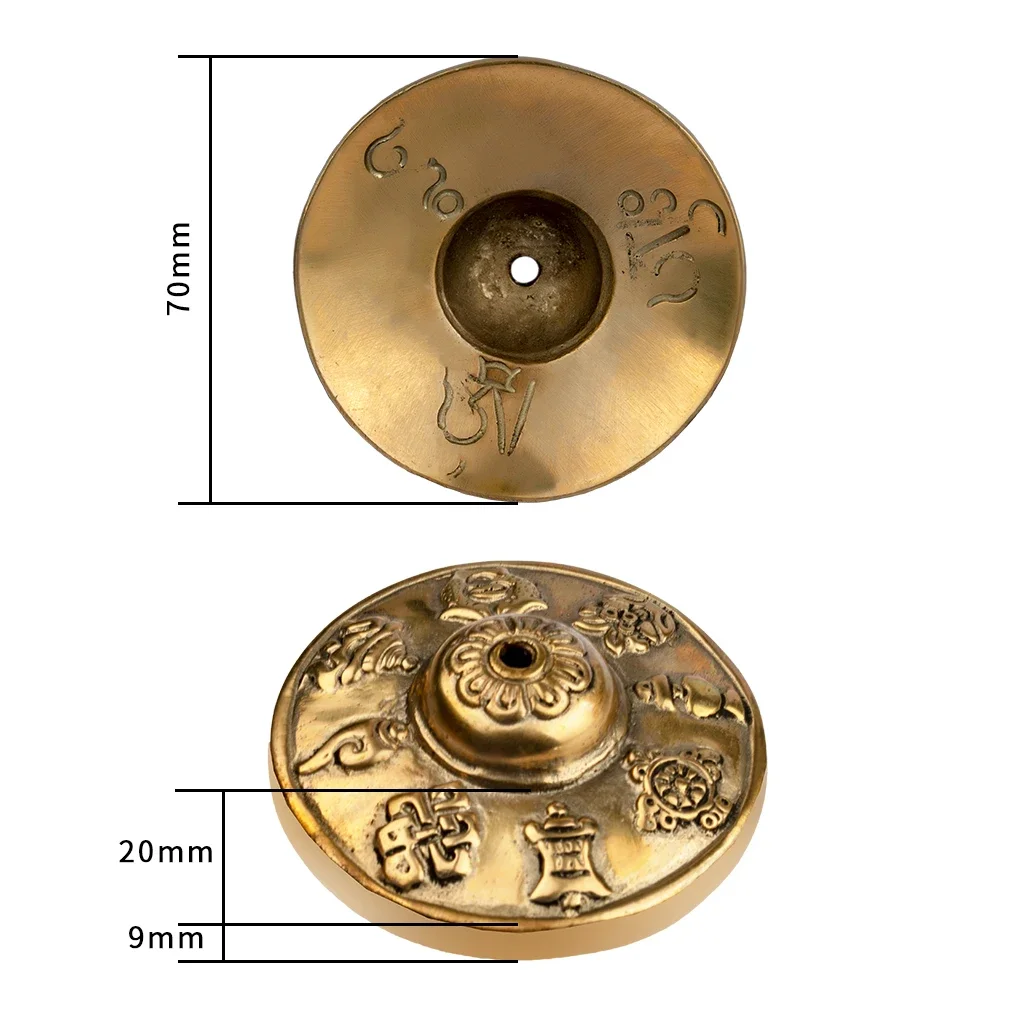 NAOMI 2pcs/1Pair Yoga Cymbals Bell Brass Knock Bell Handmade Pure Copper Tibetan Buddhism Buddha Scripture Text For Meditation