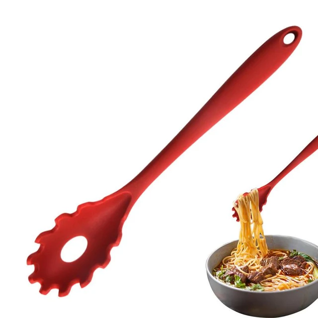 Silicone Noodle Scoop Spaghetti Grab Spoon Pasta Fork Noodle Serving  Strainer Noodle Slot Kitchen Claw Spoon Kitchen Gadget