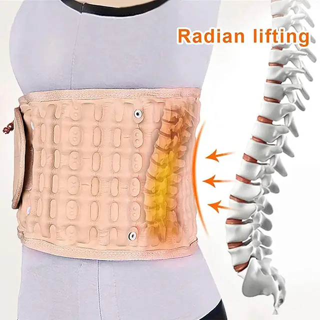 Inflatable waist belt lumbar disc herniation elderly traction belt supports lumbar decompression back pain belt 4
