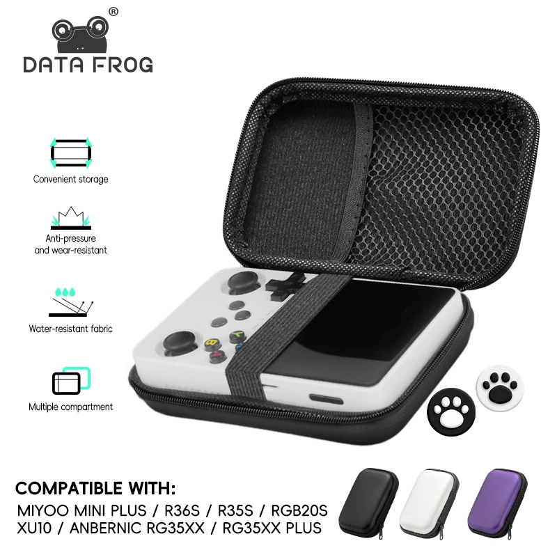 Étui De Protection Rigide Pour Console RG35XX - EVA Antichoc - Double Couche éponge - Poche Filet