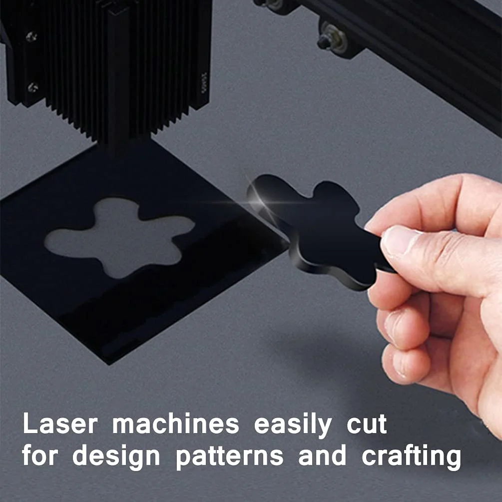 Acrylic Sheet Sheet Black Plexiglass for Laser Engraver Engraving Easy to Cut DIY Materials Plastic 200x200x2mm/300x300 acrylic plate set