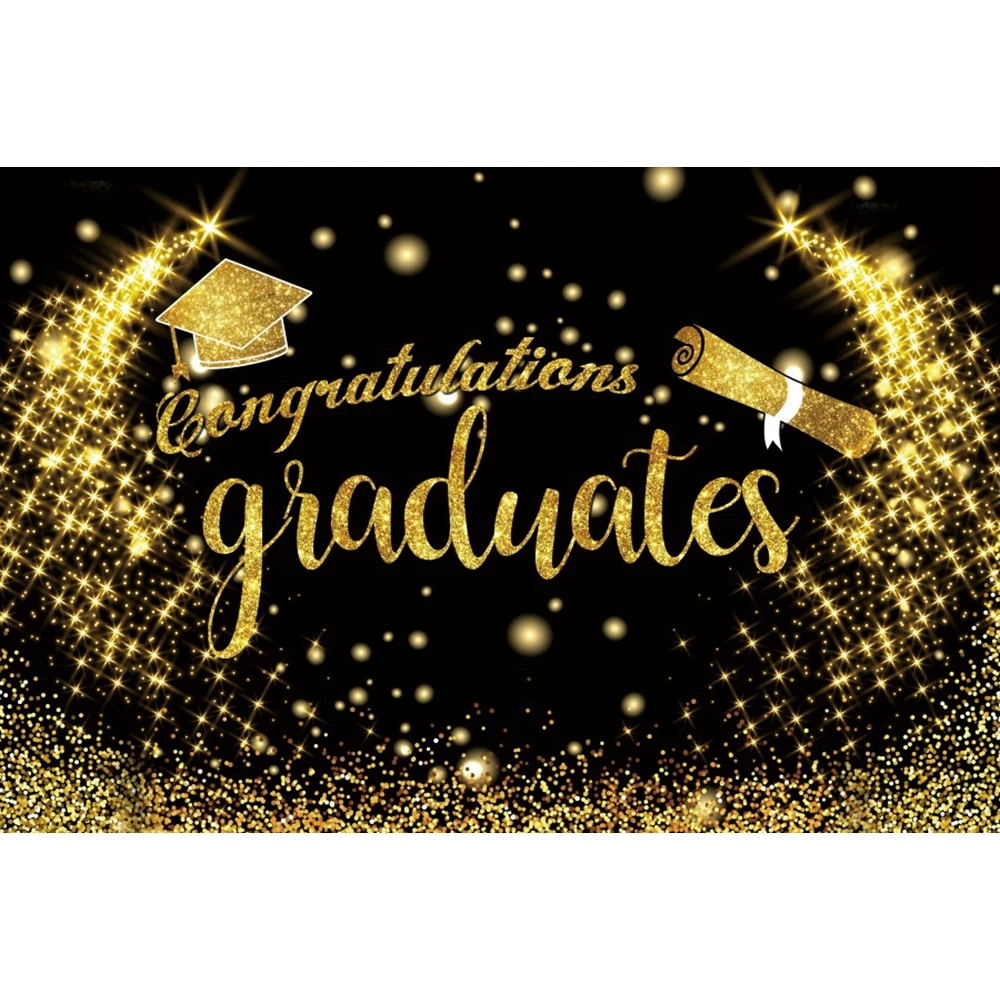 Yeele Graduation Party Backdrop Class of 2022 Black Golden Glitter Light Bokeh Photography Background Congrats Grad Banner Decor camera cleaning kit Photo Studio Supplies